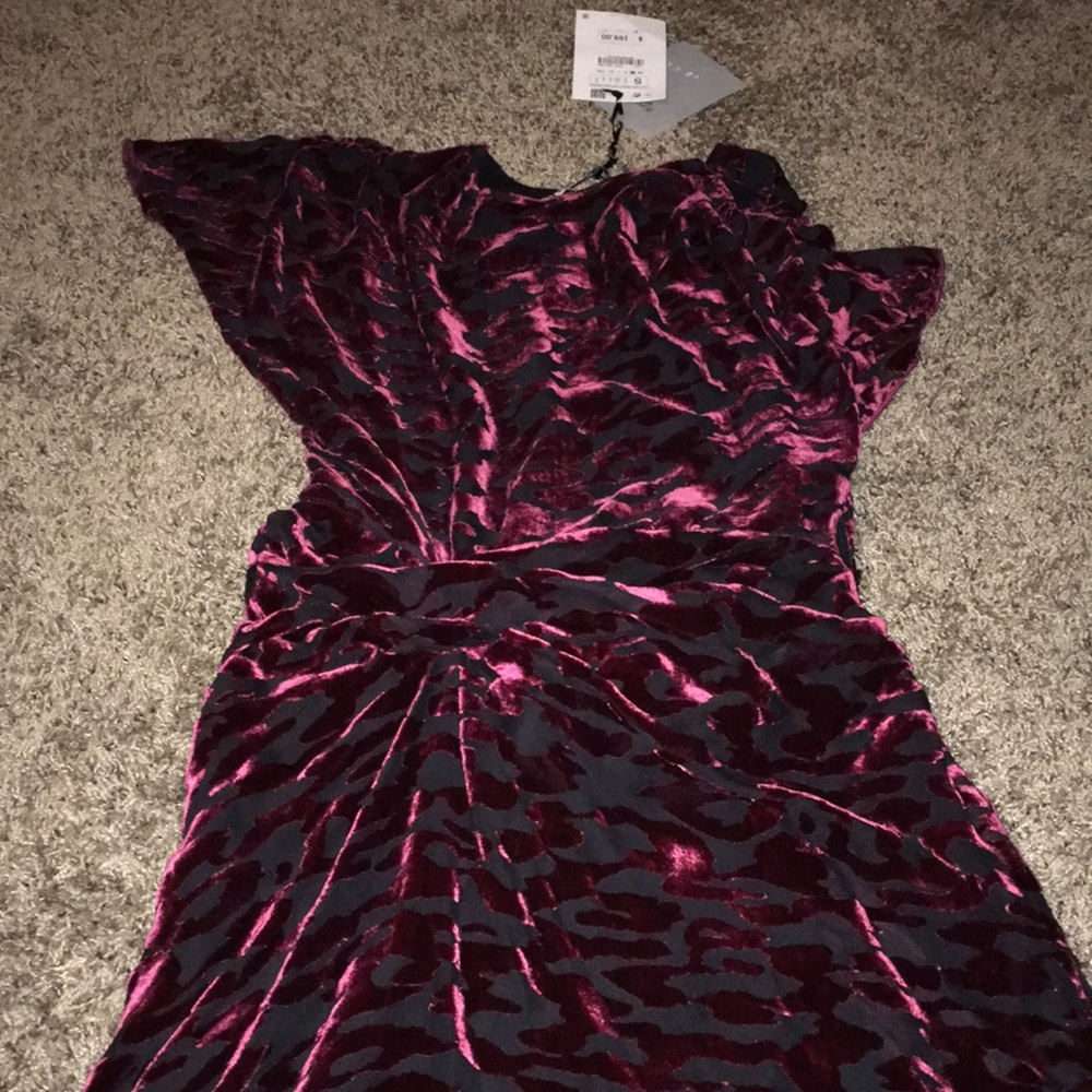 - Zara limited edition collection with draped detailed NWT wine detailed d… - Picture 8 of 10